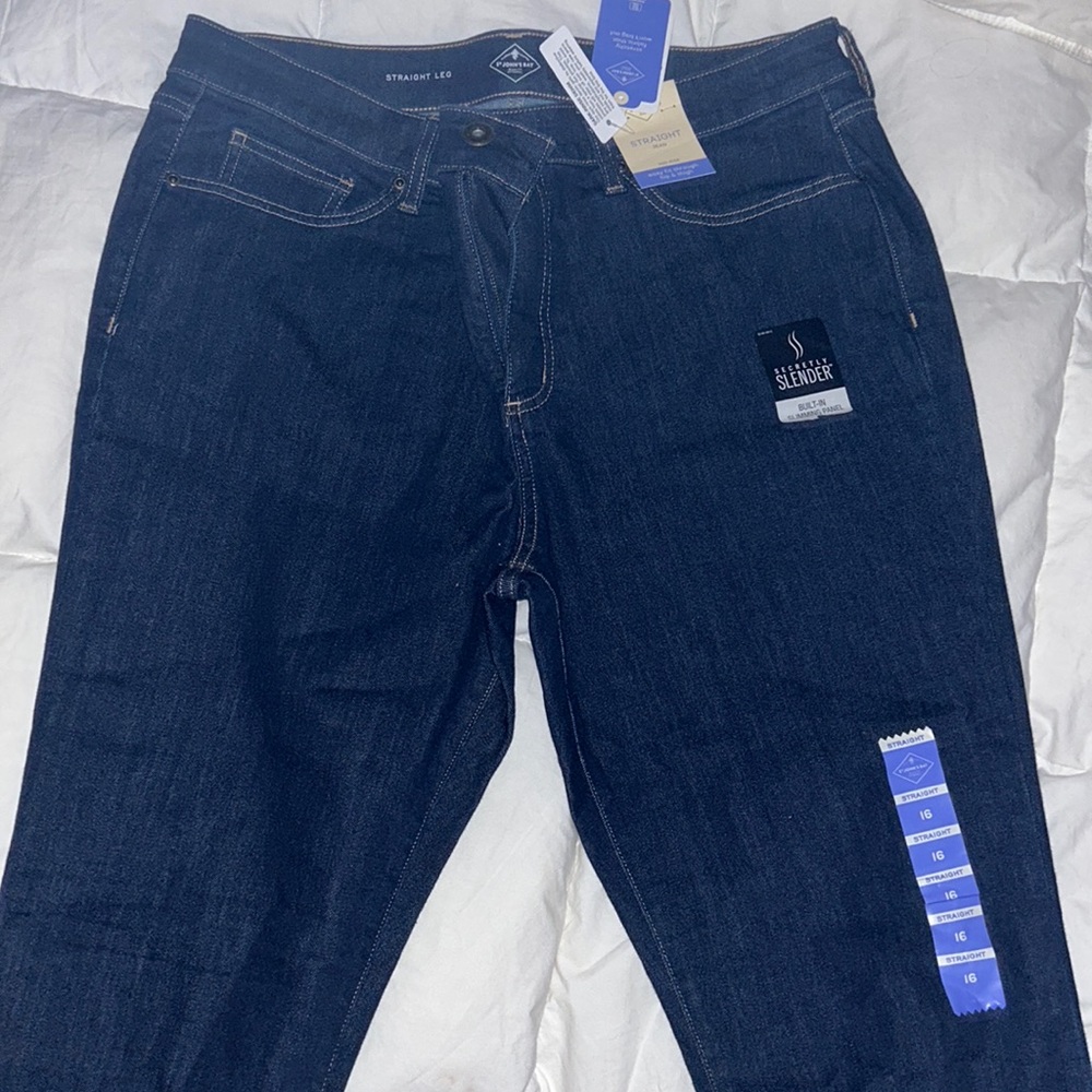 At John’s Bay Straight Leg Blue Jeans